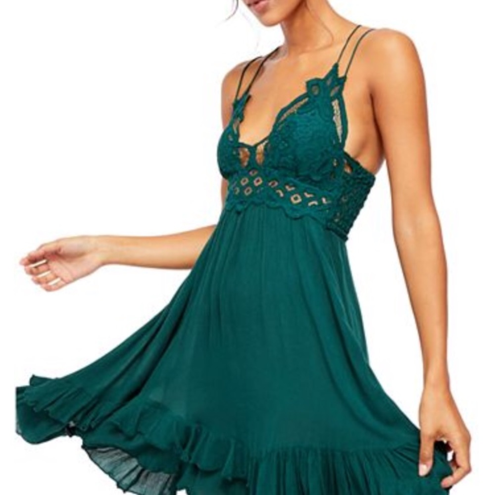 Beautiful Free People Emerald green dress